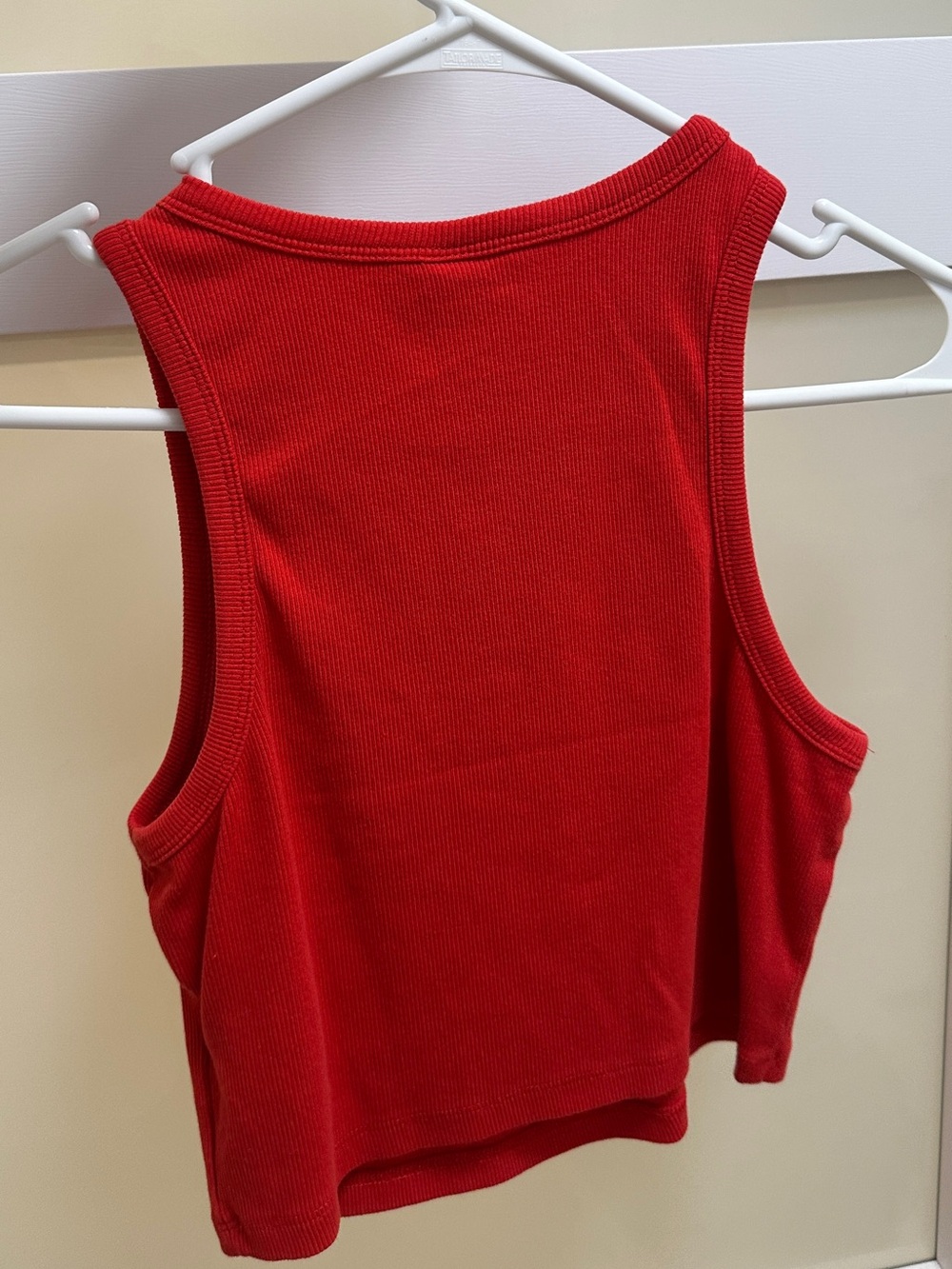 H&M Red Ribbed Cropped Tank - Picture 3 of 6